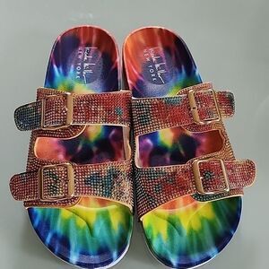 Nicole Miller Rainbowcore  Slides Size 8